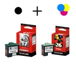 Lexmark 10NX217 / 10N0026 serie ( 17 BK / 26 C ) origineel